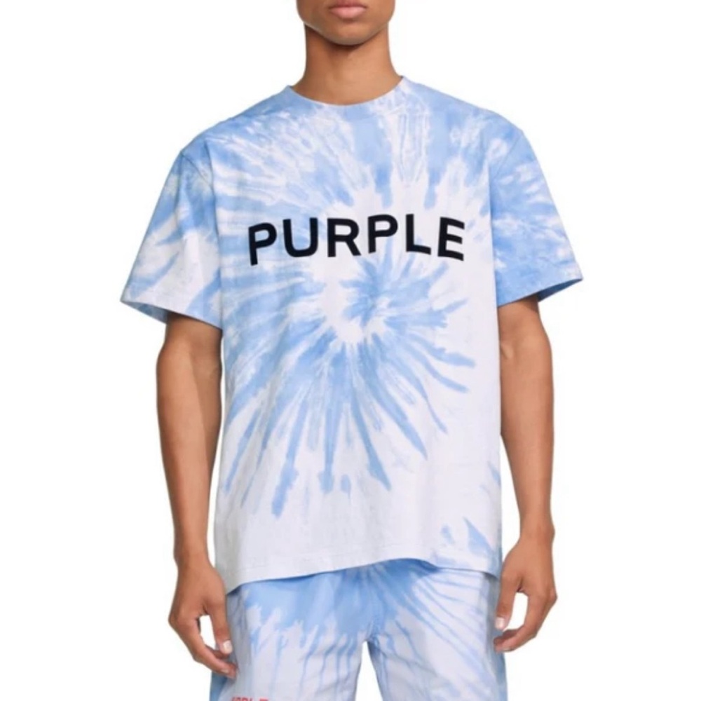 Purple Brand logo-print tie-dye T-shirt